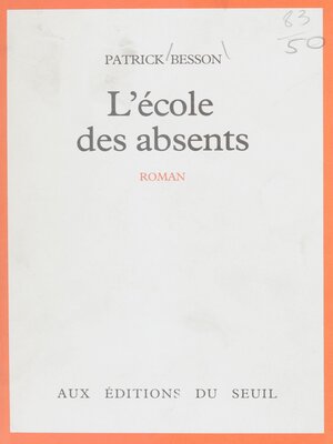 cover image of L'École des absents